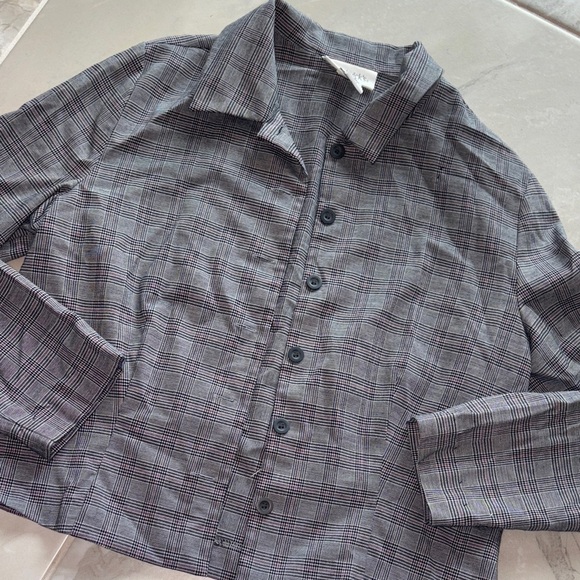 Chadwicks Black and White Plaid Blouse - Picture 4 of 4